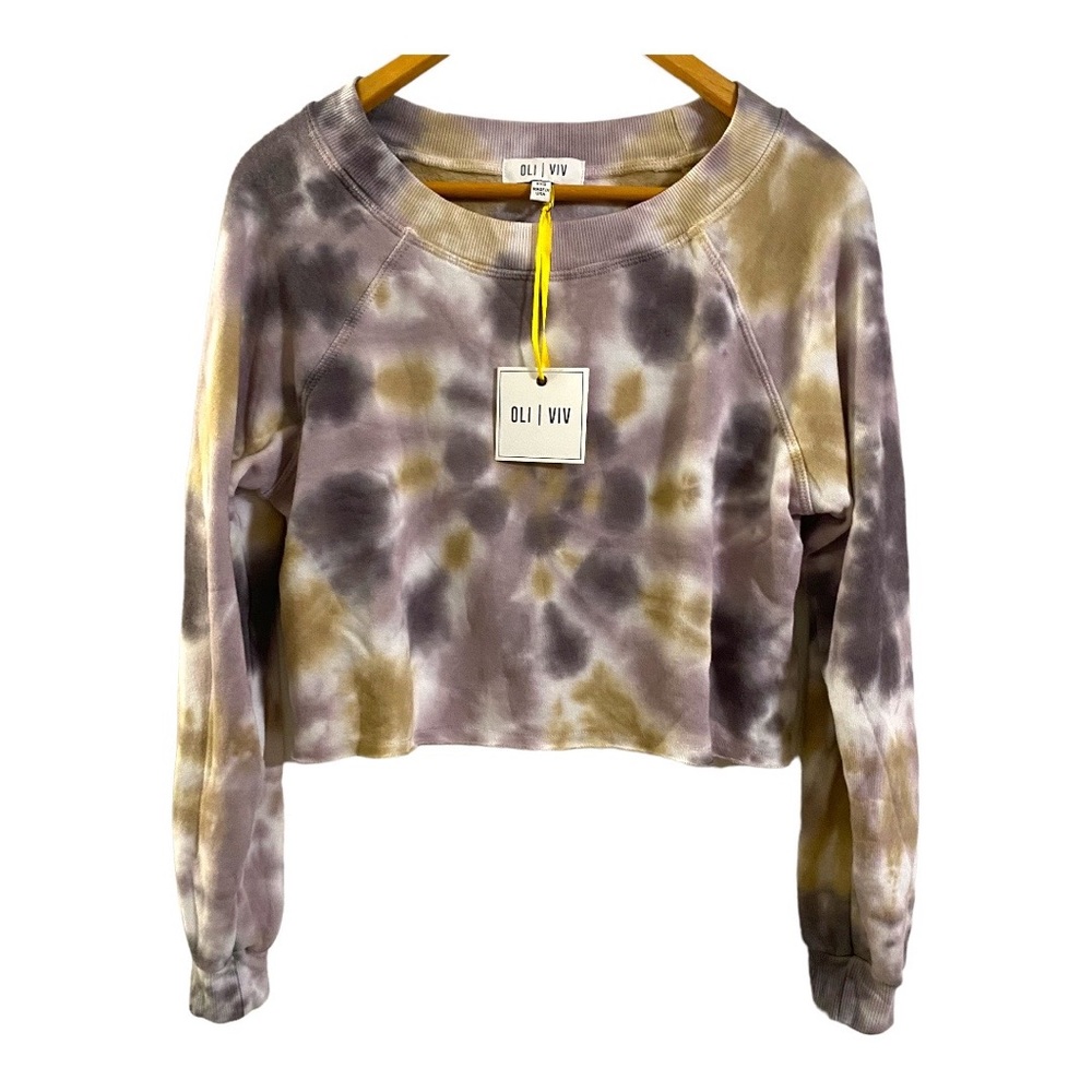 Oli Viv Tie Dye Crop Sweatshirt NWT